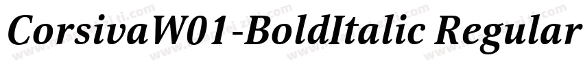 CorsivaW01-BoldItalic Regular字体转换